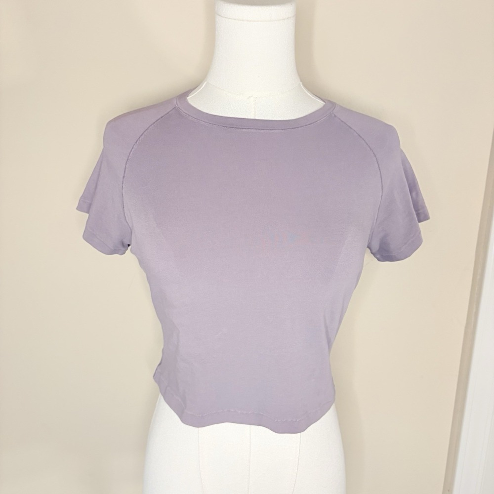 SKIMS Women's Fits Everybody Short Sleeve T-Shirt,medium, Dusty Purple, Stretch